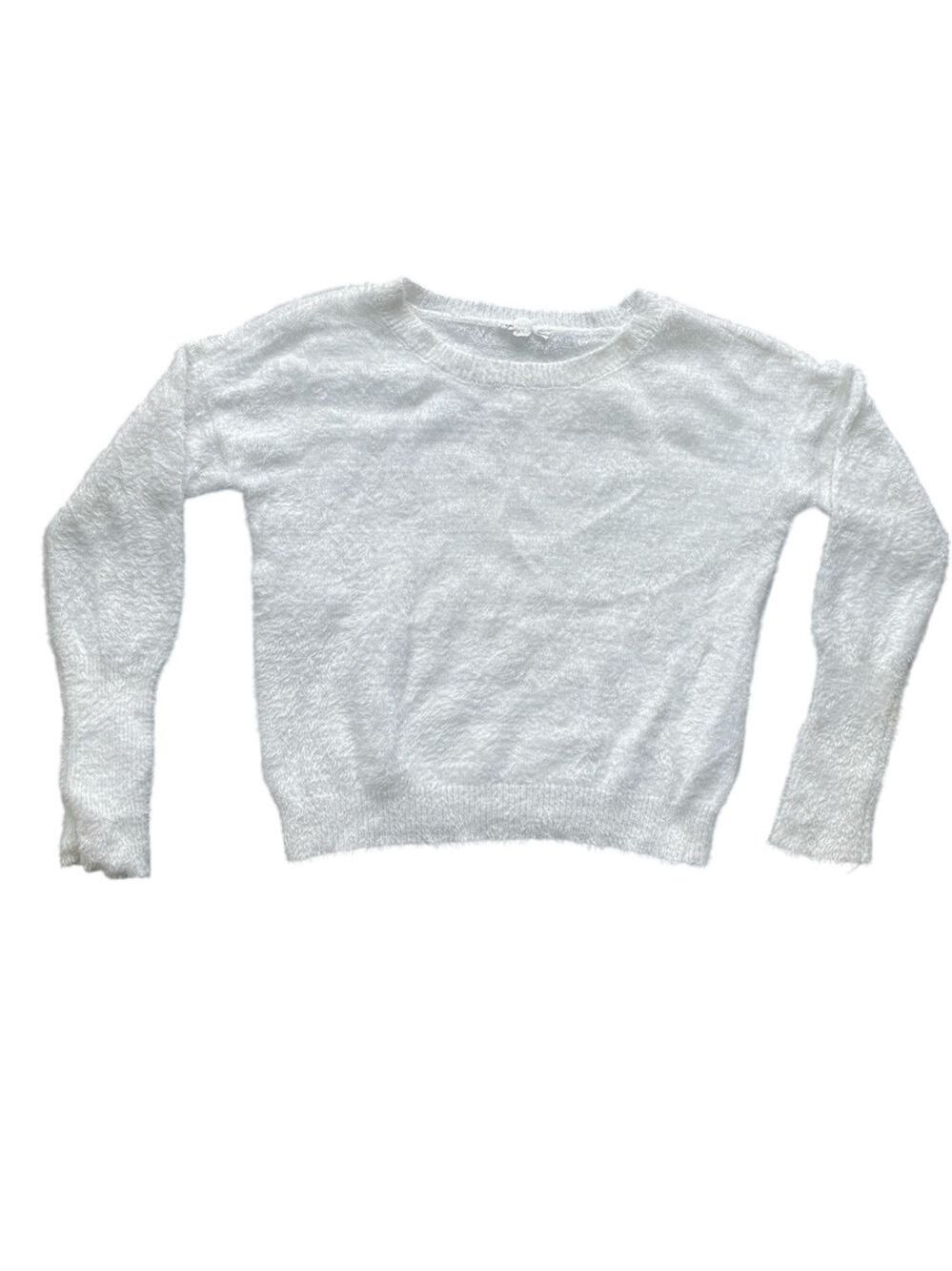 Garage White Cropped Sweater